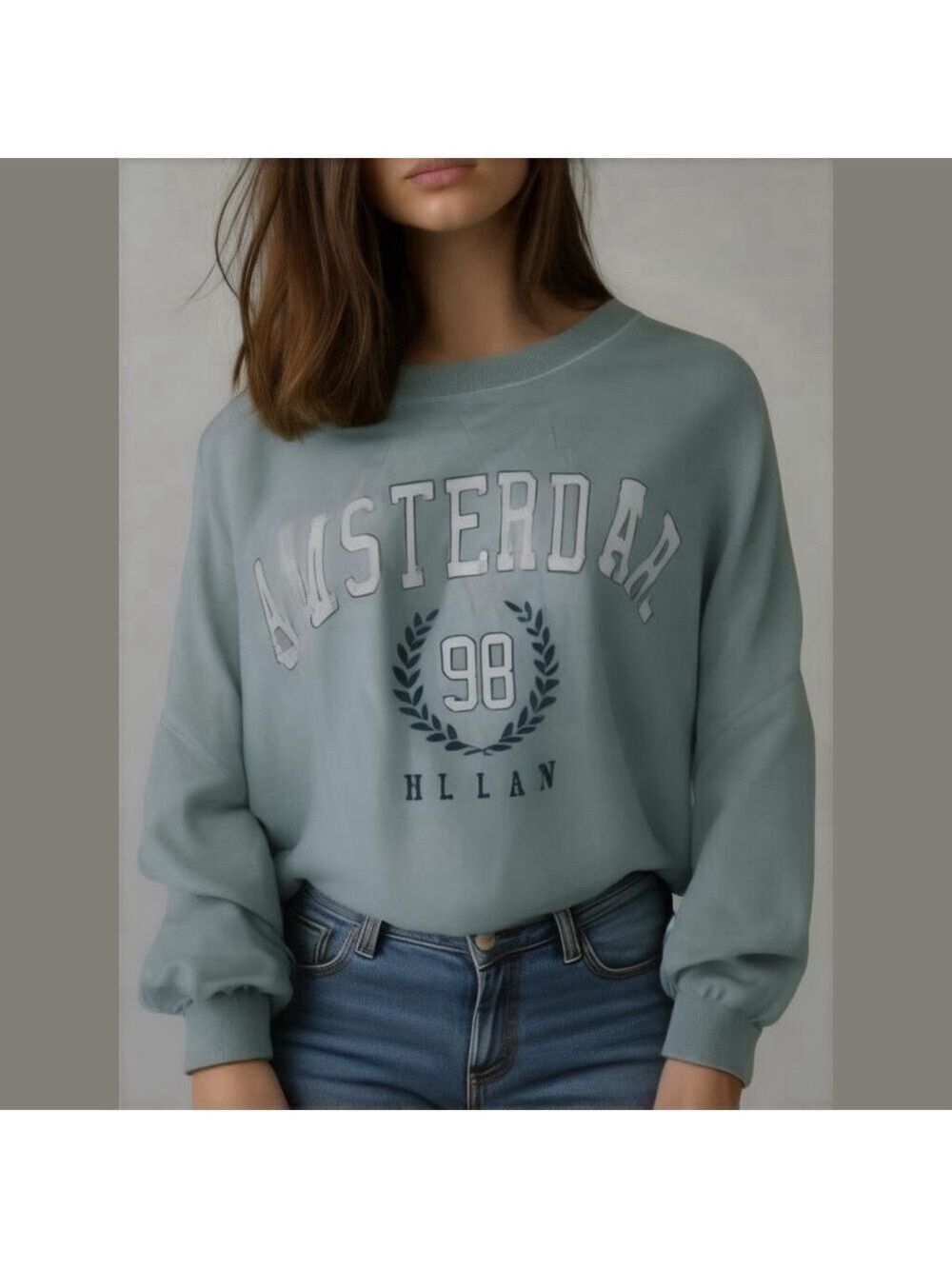 Women's Wild Fable Green Long Sleeve Crop Top XL